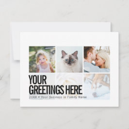 Personalisiert 6 Fotos Moderne Universelle Grüße Postkarte