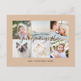 Personalisiert 6 Fotos Universell Gruß Postkarte