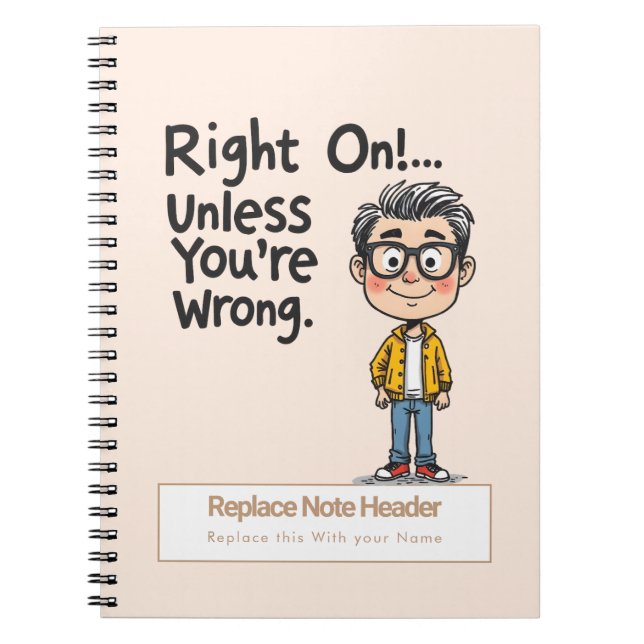 Personalisiert 70er Slang Themed Notebook Notizblock (Vorderseite)