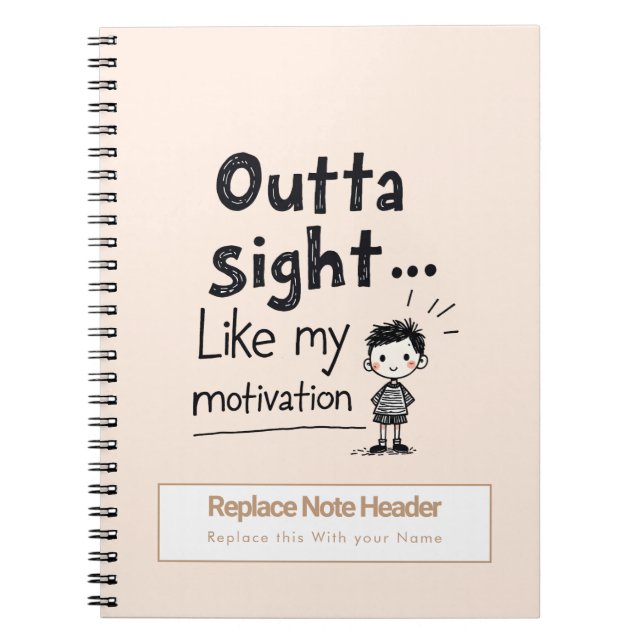 Personalisiert 70er Slang Themed Notebook Notizblock (Vorderseite)