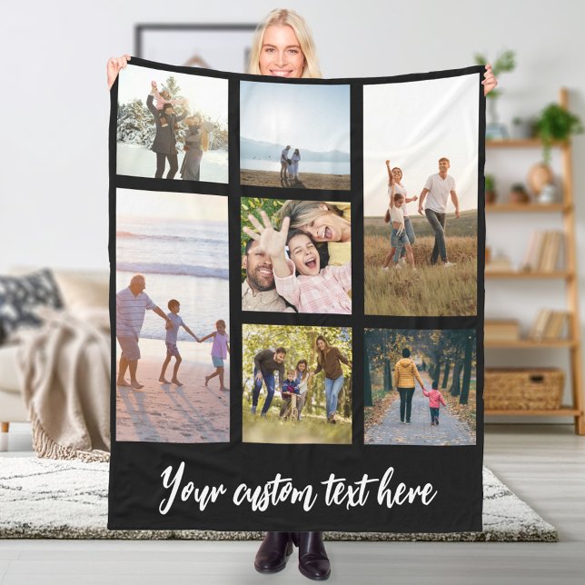 Personalisiert 7 FotoCollage Fleecedecke (Von Creator hochgeladen)