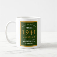 Personalisiert 80. Geburtstag 1941 Elegantes Grüne
