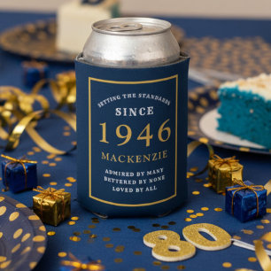 Personalisiert 80. Geburtstag 1942 Elegant Blue Go Dosenkühler