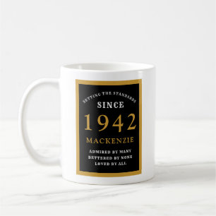 Personalisiert 80. Geburtstag 1942 Elegantes Schwa Kaffeetasse