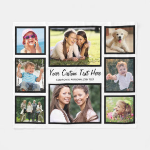 Personalisiert 8 FotoCollage Fleecedecke