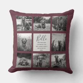 Personalisiert 8 Fotomaterial Burgundy Throw Kisse Kissen