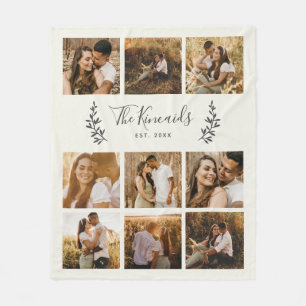 Personalisiert 9 FotoCollage  Fleecedecke