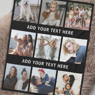 Personalisiert 9 FotoCollage Fleecedecke