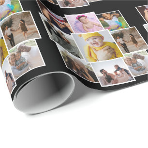 Personalisiert 9 FotoCollage Geschenkpapier