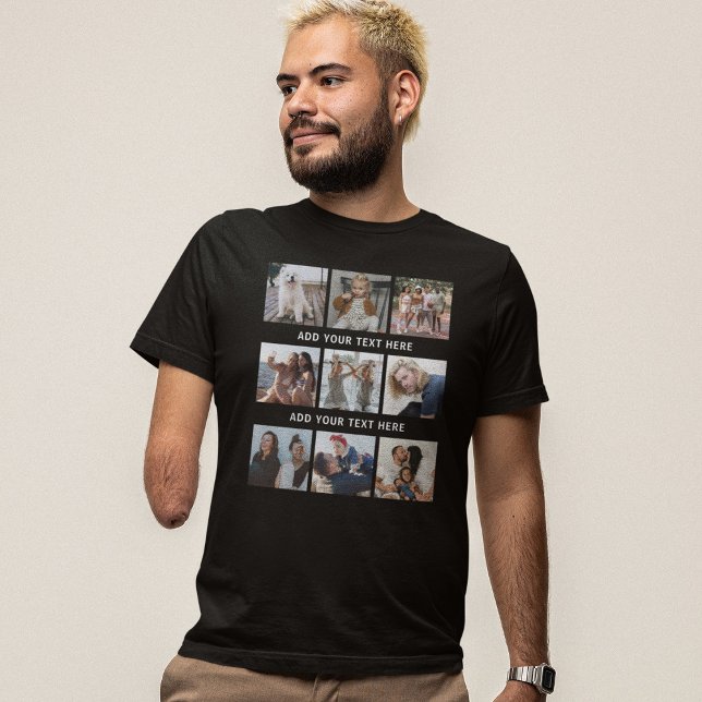 Personalisiert 9 FotoCollage T-Shirt (Von Creator hochgeladen)