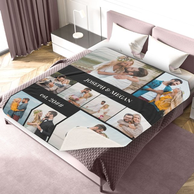 Personalisiert 9 Fotomaterial Schwarz/Weiß Sherpadecke (Von Creator hochgeladen)