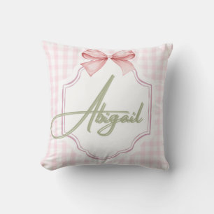 Personalisiert Abigail Baby Girl Kinderzimmer Bow& Kissen