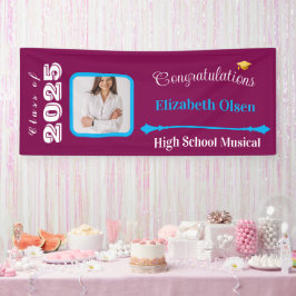 Personalisiert Abschluss Banner Foto, Name 2025