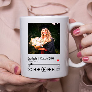 Personalisiert Abschluss Foto Song Playlist Kaffeetasse