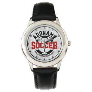 Personalisiert ADD NAME Soccer Player Team Krawatt Armbanduhr