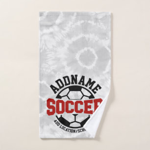 Personalisiert ADD NAME Soccer Player Team Krawatt Badhandtuch Set