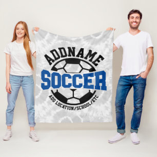 Personalisiert ADD NAME Soccer Player Team Krawatt Fleecedecke