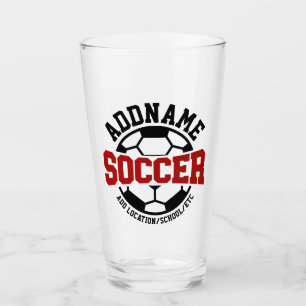Personalisiert ADD NAME Soccer Player Team Krawatt Glas