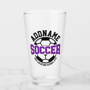 Personalisiert ADD NAME Soccer Player Team Krawatt Glas