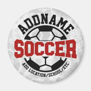 Personalisiert ADD NAME Soccer Player Team Krawatt Magnet