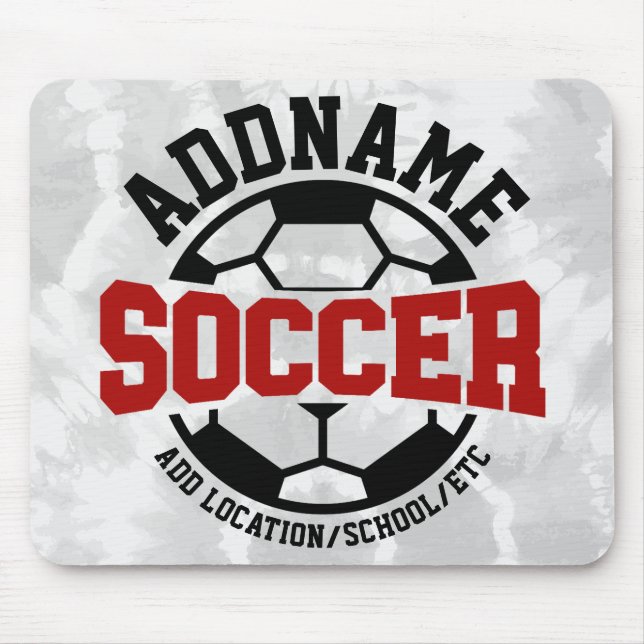 Personalisiert ADD NAME Soccer Player Team Krawatt Mousepad (Vorne)
