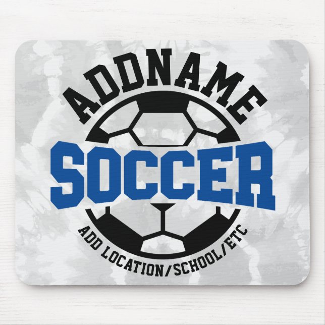 Personalisiert ADD NAME Soccer Player Team Krawatt Mousepad (Vorne)