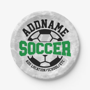 Personalisiert ADD NAME Soccer Player Team Krawatt Pappteller