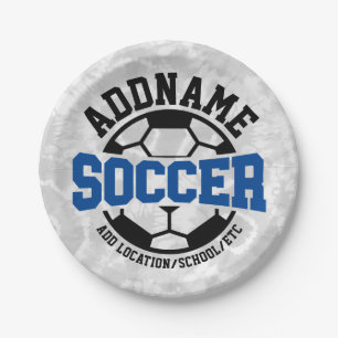 Personalisiert ADD NAME Soccer Player Team Krawatt Pappteller