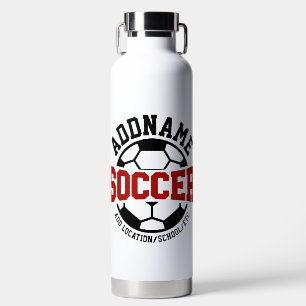 Personalisiert ADD NAME Soccer Player Team Krawatt Trinkflasche