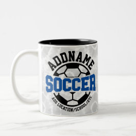 Personalisiert ADD NAME Soccer Player Team Krawatt Zweifarbige Tasse