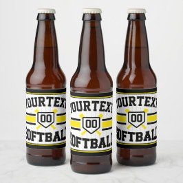 Personalisiert ADD NAME Software Player Varsity Te Bierflaschenetikett