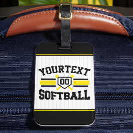 Personalisiert ADD NAME Software Player Varsity Te Gepäckanhänger