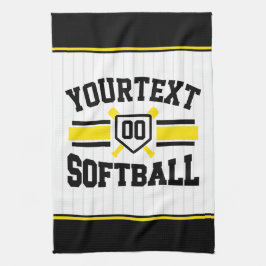 Personalisiert ADD NAME Software Player Varsity Te Geschirrtuch