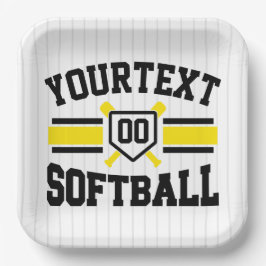 Personalisiert ADD NAME Software Player Varsity Te Pappteller