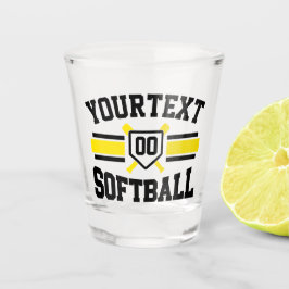 Personalisiert ADD NAME Software Player Varsity Te Schnapsglas