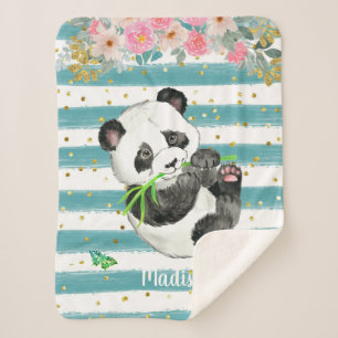 Personalisiert Adorable Baby Panda Sherpa Blanket Sherpadecke