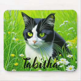 Personalisiert Adorable Cat im Milchbereich Mousepad