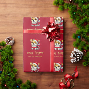 Personalisiert Adorable Corgi - Merry Corgmas Geschenkpapier