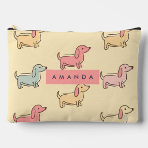 Personalisiert Adorable Dackel Dog Muster Zubehörtasche