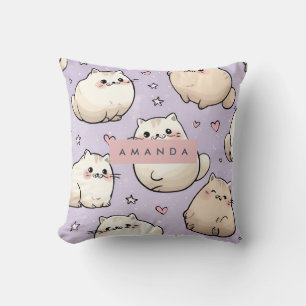 Personalisiert Adortable Chubby Cat Muster Kissen