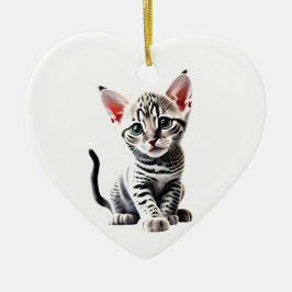 Personalisiert ägyptischer Mau Kitten Keramik Ornament
