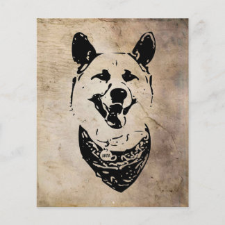 Personalisiert Akita | Hund Birthday card Flyer