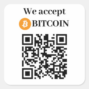 Personalisiert akzeptieren wir Bitcoin Sticker