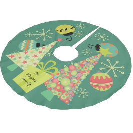 Personalisiert alles Weihnachtsbaum-Rock Polyester Weihnachtsbaumdecke