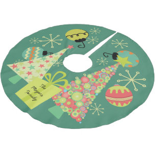 Personalisiert alles Weihnachtsbaum-Rock Polyester Weihnachtsbaumdecke