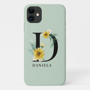 Personalisiert Alphabet D Floral Monogramm Case-Mate iPhone Hülle