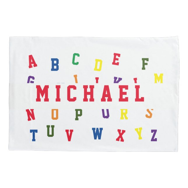 Personalisiert Alphabet Pillowcase Kissenbezug (Rückseite)