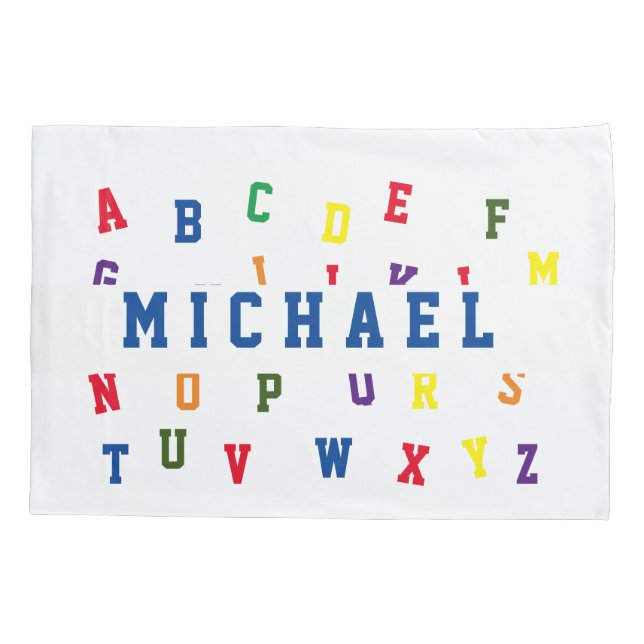 Personalisiert Alphabet Pillowcase Kissenbezug (Rückseite)