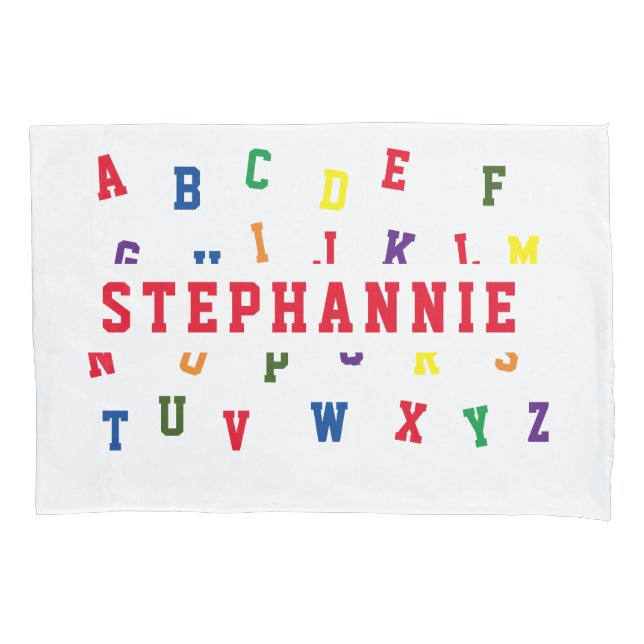 Personalisiert Alphabet Pillowcase Kissenbezug (Vorderseite)