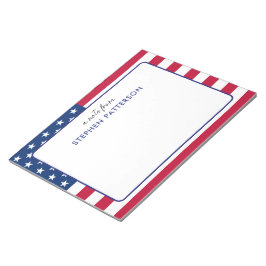 Personalisiert American Flag Patriotic USA Notizblock